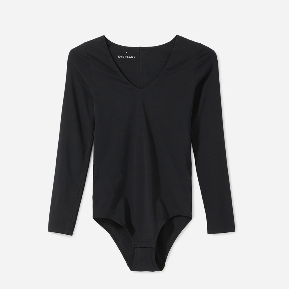 NWOT Everlane Bodysuit V-Neck Long-Sleeve